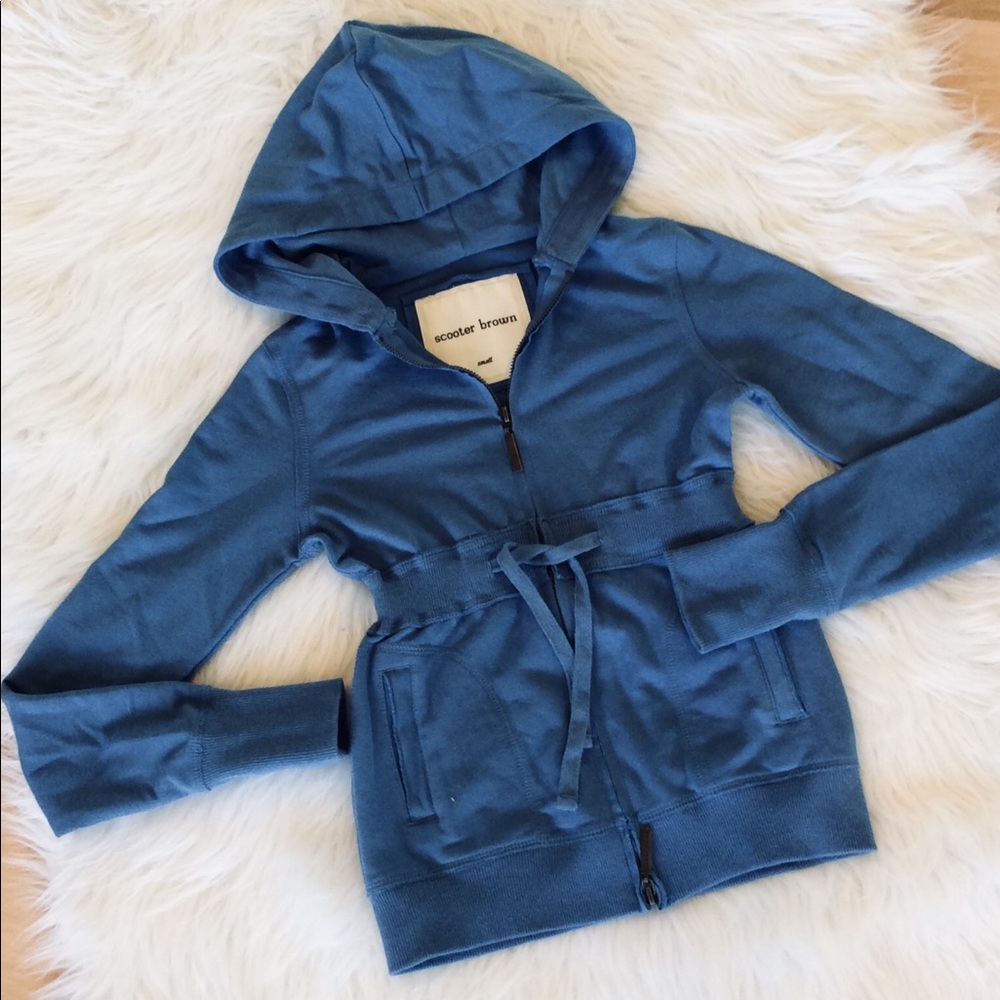 Scooter Brown Hoodie Jacket Girls Small